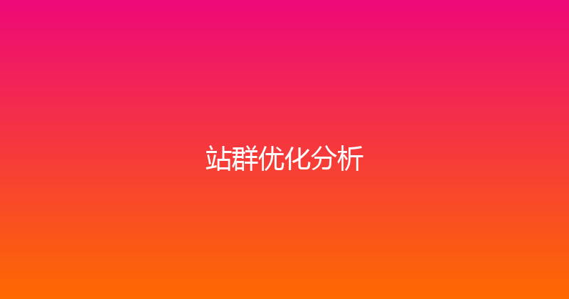 站群优化分析 封面图